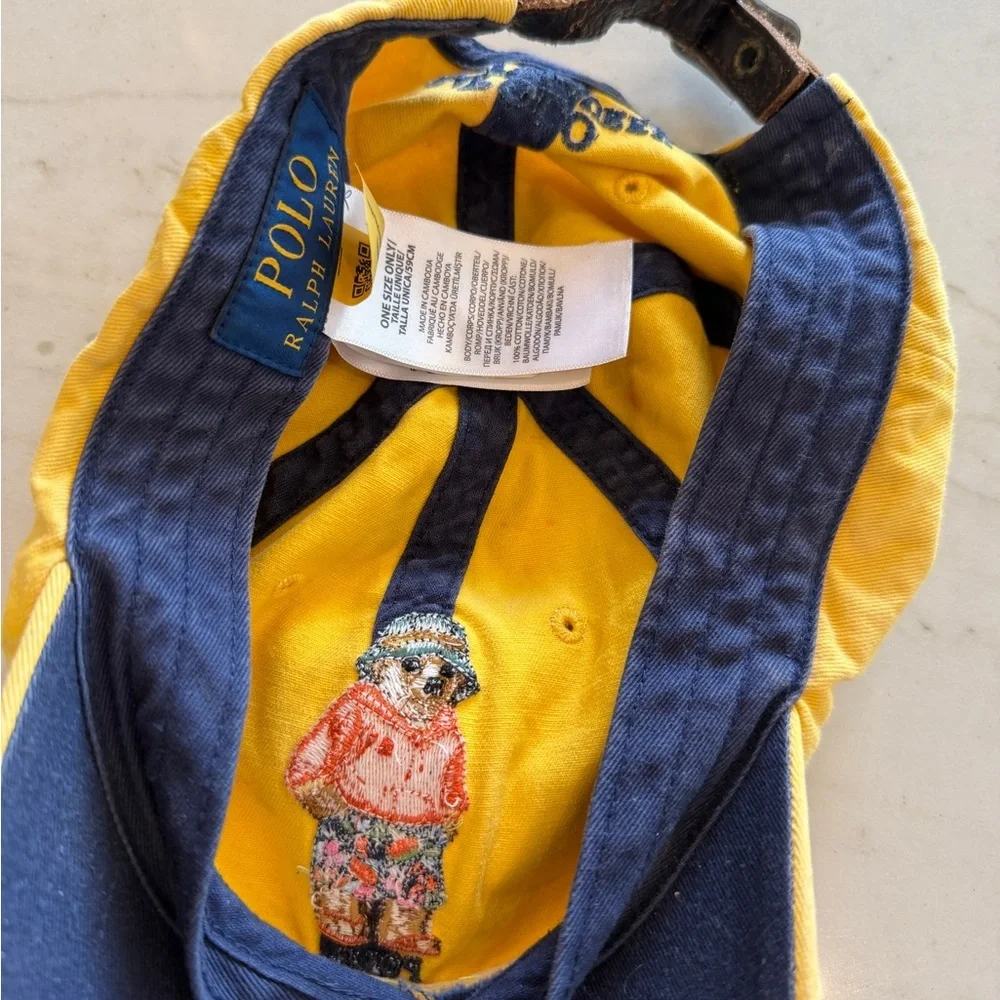Polo by Ralph Lauren Yellow Kids Polo Bear Baseball Cap - Picture 5 of 5